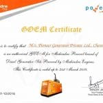 certificate Mahindra Powerol OEM