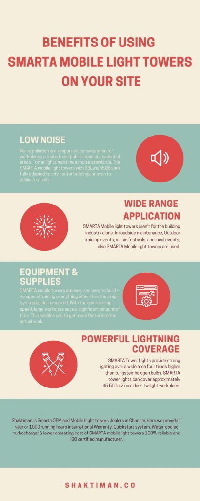 Benefits of using SMARTA Mobile Light Towers on your site