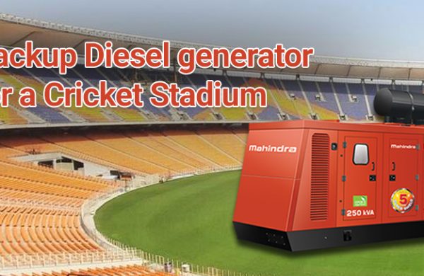 Backup Diesel generator for a Cricket Stadium