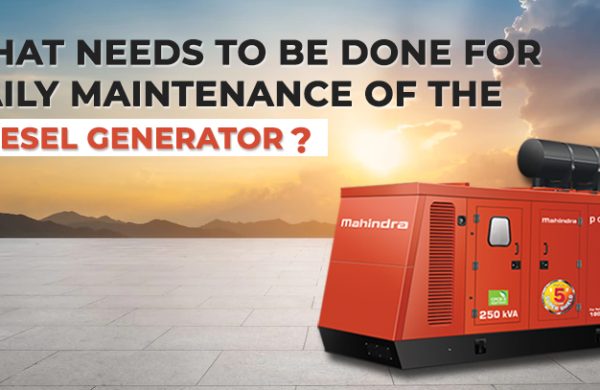 What needs to be done for daily maintenance of the diesel generator
